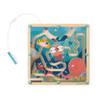 Janod - Magnetic Wooden Maze with Ocean Marbles 25x25 cm - Travel Entertainment - Enhances Fine Motor Skills - Develops Hand-Eye Coordination and Problem Solving - Safe and Durable view 1