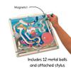 Janod - Magnetic Wooden Maze with Ocean Marbles 25x25 cm - Travel Entertainment - Enhances Fine Motor Skills - Develops Hand-Eye Coordination and Problem Solving - Safe and Durable view 4