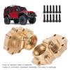 Dilwe rass Portal Cover, 1Pair Front Rear Brass Steering Knuckle Portal Cover with 12Pcs Screw Suitable for 82056 RC Crawler Car Model Accessory view 3