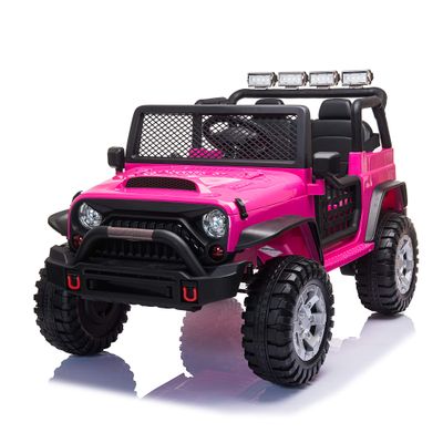 TOBBI 2 Seater Kids Electric Car,12V Off-Road Ride On Toy Truck,Rose Red