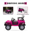 TOBBI 2 Seater Kids Electric Car,12V Off-Road Ride On Toy Truck,Rose Red view 3