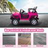 TOBBI 2 Seater Kids Electric Car,12V Off-Road Ride On Toy Truck,Rose Red view 4