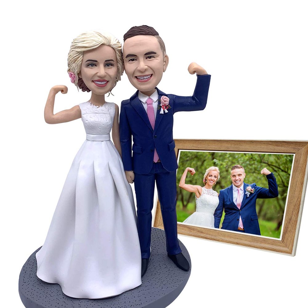 Coloves Custom Bobbleheads Figures from Photos 90% Accurate,Bobblehead Figurine Personalized- Great Gift for Wedding,Valentines and Anniversary