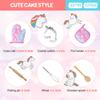 Vanmor Unicorn Kids Cooking and Baking Sets, 11Pcs Kids Aprons for Girls, Kids Chef Hat and Pink Apron, Mitt & Utensil for Toddler Dress Up Chef Costume Birthday Gifts for 3 4 5 6 7 8 Years Old Girls view 4