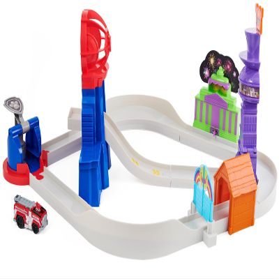PAW Patrol, True Metal Total City Rescue Movie Track Set with Exclusive Marshall Vehicle, 1:55 Scale, Kids Toys for Ages 3 and up