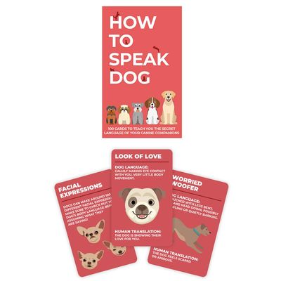 Gift Republic How to Speak Dog 100 Cards Fun for Lovers Learn What Your Puppy is Saying Behaviour Guidance Doggie Language