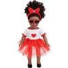 Playtime by Eimmie 18 Inch Doll Clothes and Accessories, Valentine's Day Outfit with Red Tutu Dress & Matching Headband, Clothing Sets & Stuff - Fits American, Generation & Similar 18 Dolls for Girls view 3