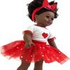 Playtime by Eimmie 18 Inch Doll Clothes and Accessories, Valentine's Day Outfit with Red Tutu Dress & Matching Headband, Clothing Sets & Stuff - Fits American, Generation & Similar 18 Dolls for Girls view 4