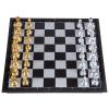 AMEROUS 10'' Magetic Travel Chess Set, Plastic Portable Folding Chess Board Game with Gold and Silver Chess Pieces - 2 Extra Queens - Chess for Beginner, Kids, Adults view 2