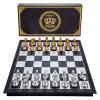 AMEROUS 10'' Magetic Travel Chess Set, Plastic Portable Folding Chess Board Game with Gold and Silver Chess Pieces - 2 Extra Queens - Chess for Beginner, Kids, Adults view 3