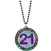 Amscan Multicolor Plastic Bead Necklace - 30 Inch view 1