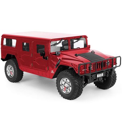 1/10 US GM Hummer H1 Military Truck 4WD Crawler RTR Upgrade with Sound Light Red