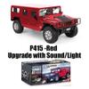 1/10 US GM Hummer H1 Military Truck 4WD Crawler RTR Upgrade with Sound Light Red view 2