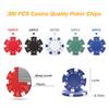 LUCKYERMORE 300 PCS Poker Chips Set 11.5 Gram Poker Set Casino Clay Poker Chips Poker Sets with Case for Texas Holdem Gambling Blackjack 1 Dealer Buttons, 2 Decks view 2