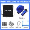 Zip ine Kit for Kids,Stainless steellackline Pulley Slider with Swing seat Zip line,Kids Zipline kit for Backyard with 60ft Ninja Slackline view 2