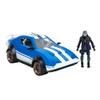 Jazwares FORTNITE Joy Ride Whiplash Vehicle (Blue & White), with 4-inch Articulated X-Lord Figure view 1