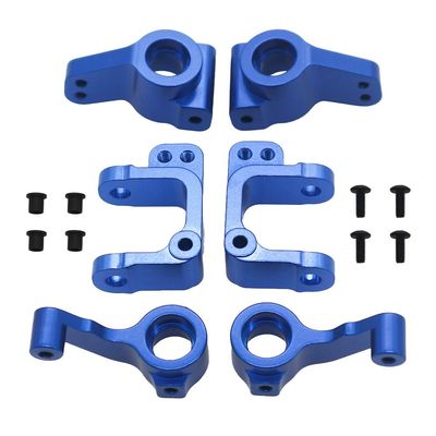 HobbyCrawler 2Pcs Alloy Knuckle Steering Arm Rear Hubs for RC Car 110 ECX 2WD Series Parts(Dark Blue)