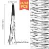 Skylety 24 Pcs New Years Party Blowers Noise Makers Silver Glitter Christmas Blowers for Sporting Events Funny Birthday Horns Metallic Fringed Blowouts for 2026 Party Supplies view 2