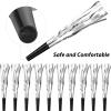 Skylety 24 Pcs New Years Party Blowers Noise Makers Silver Glitter Christmas Blowers for Sporting Events Funny Birthday Horns Metallic Fringed Blowouts for 2026 Party Supplies view 3