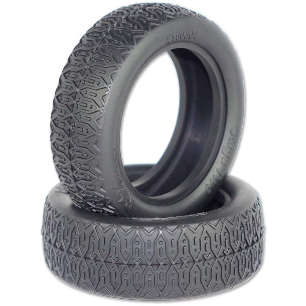 Raw Speed 160304SB Stage Two 2wd Buggy Front Tires, Soft Compound, w/ Black Inserts
