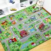 Capslpad Kids Educational Play Rug - 6.6' x 5' Traffic Road Car Mat Learning Play Game Area Rug for Playroom, Living Room, Nursery Room Decor view 1