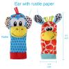 Baby Wrist Rattles and Sock Toys - Newborn 0-6 Months, 8PCS Soft Foot Finder Set, Hand and Feet Sensory Developmental Socks for Infants, Girl Boy Gifts view 4