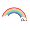 VWAQ Rainbow Custom Name Nursery Wall Decal Personalized Girls Room Sticker Decor Peel and Stick - RB3 (10" H X 20" W, Purple) view 1