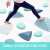 JumpOff Jo - Rocksteady - Balance & Coordination Enhancing Blocks and Stepping Foam Stones, Sensory Toys for Kids - Indoor and Outdoor Obstacle Course (Iceberg Blue, Plus) view 3