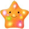 DearSun 13''Creative Twinkle Star Colorful Night Light Plush Pillows Light up Night Stuffed Toys Perfect for Birthday Christmas Holiday Valentines (Orange) view 1