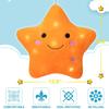 DearSun 13''Creative Twinkle Star Colorful Night Light Plush Pillows Light up Night Stuffed Toys Perfect for Birthday Christmas Holiday Valentines (Orange) view 2
