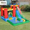 Outsunny 6-in-1 Kids Bounce House Inflatable Water Slide with Pool, Water Cannon, Climbing Wall, Inflator Included, Jumping Castle Kids Backyard Activity Outdoor Water Play Toy view 2