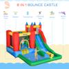 Outsunny 6-in-1 Kids Bounce House Inflatable Water Slide with Pool, Water Cannon, Climbing Wall, Inflator Included, Jumping Castle Kids Backyard Activity Outdoor Water Play Toy view 3