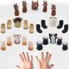 MIMIDOU Cute Animal Finger Puppets Toys 5 Set, Panda, Squirrel, cat, Shiba Inu, Pug, Role-Telling Animal Puppets, an Excellent Gift for Kids. view 2