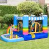 Outsunny Inflatable Bounce House for Kids 2-in-1 Jumping Castle for Indoor Outdoor Party with Trampoline, Pool, Carry Bag & Air Blower view 2