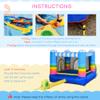 Outsunny Inflatable Bounce House for Kids 2-in-1 Jumping Castle for Indoor Outdoor Party with Trampoline, Pool, Carry Bag & Air Blower view 4
