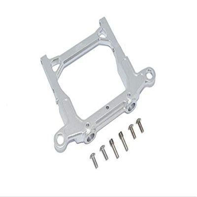 Axial 1/10 SCX10 III JT Gladiator (AXI03006) Upgrade Parts Aluminum Rear Bumper Mount - 1Pc Set Silver