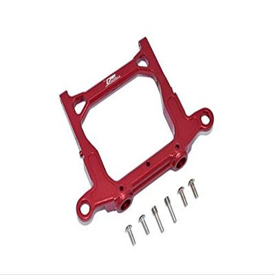 Axial 1/10 SCX10 III JT Gladiator (AXI03006) Upgrade Parts Aluminum Rear Bumper Mount - 1Pc Set Red