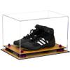 Better Display Cases Acrylic Kids Shoes Display Case - Medium Rectangle Box with Clear Case, Purple Risers and Wood Base 12" x 8.25" x 8" (A004, V41) view 1