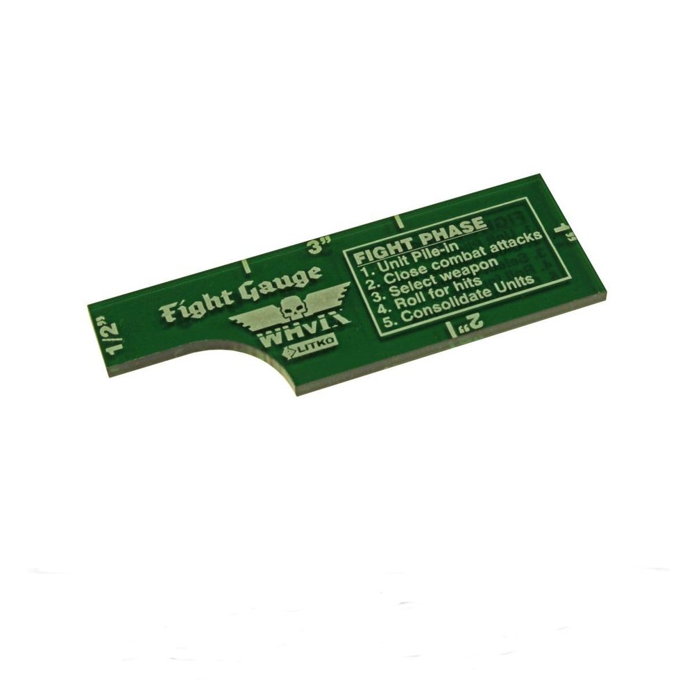 LITKO 3-inch Fight Gauge | Combat | Compatible with Warhammer 40,000 9th Edition (Transluscent Green)