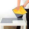 MIMAX Peel-and-Stick Baseplates - Self Adhesive Building Brick Plates - Compatible with All Major Brands - 4 Pack - 10 inch x 10 inch (Dark Gray) view 3