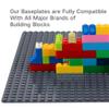 MIMAX Peel-and-Stick Baseplates - Self Adhesive Building Brick Plates - Compatible with All Major Brands - 4 Pack - 10 inch x 10 inch (Blue & Green & Dark Gray & Light Gray) view 3