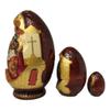Holy Mother Religious Icon Egg 5 Piece Nesting Doll Set Made in Russia Wood/Easter Gifts view 2