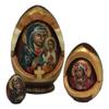 BuyRussianGifts Holy Mother Jesus Christ Nesting Dolls 5 Pieces Religious Matryoshka 6 inch Tall view 2