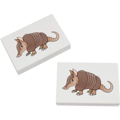 Azeeda 2 x 45mm 'Armadillo' Erasers/Rubbers (ER00025937)