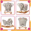 Baby Rocking Horse Wooden Rockers with Seat Elephant Rocking Horse Ride Plush Stuffed Animals Toy for Toddlers 1-3 (GrayElephant) view 3
