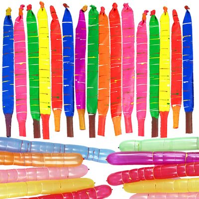 Carykon 200PCS Rocket Balloons Holiday Party Decoration Screaming Whistle Balloons (Multi)