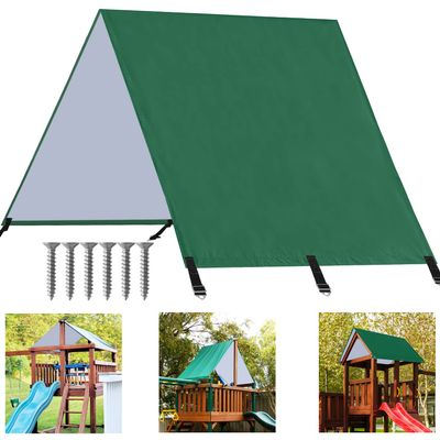 ABCCANOPY 52"X90" Swing Set Replacement Tarp for Playgrounds, Shade Screens (Green)