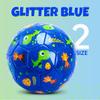 INPODAK Soccer Ball Size 2 for Toddler, Cartoon Dinosaur Blue Soccer Ball for Kids 2 3 4 5 with Pump and Mesh Bag, Great Gift for Birthdays Party view 3