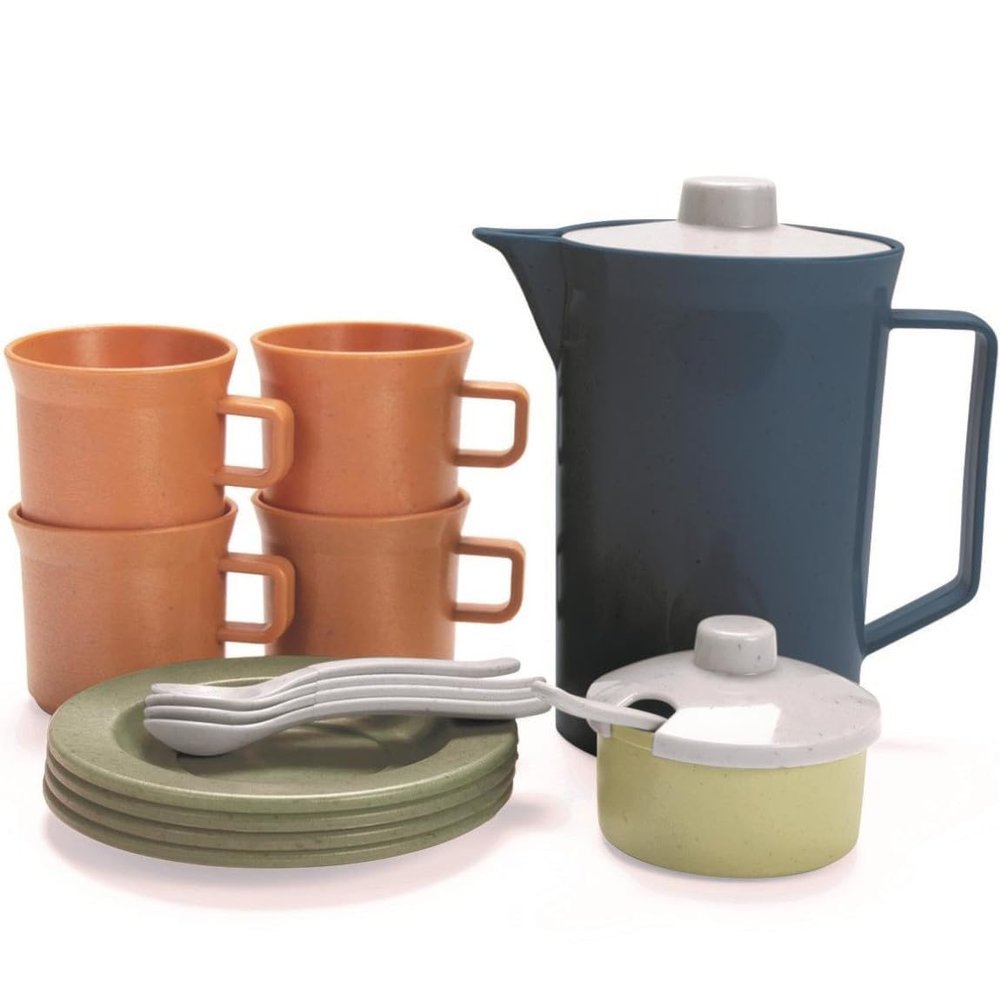 Bioplastic Tableware Tea and Coffee Service, 17 Elements