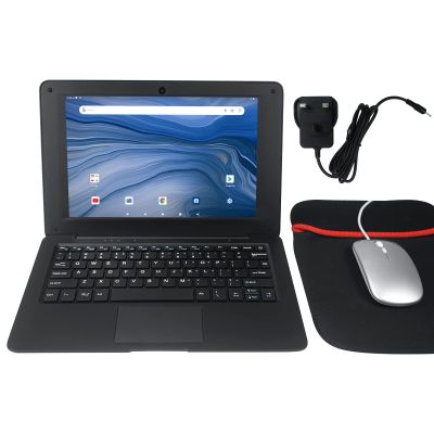 CHIBBS Education & Games Laptop for Kids, 10.1" Inch IPS Screen Powered by Linux-Android 7.1.1 Operating System, 2Gb+64gb Storage, 2* USB, Camera, Bluetooth, WiFi, + Free Accessories- Black
